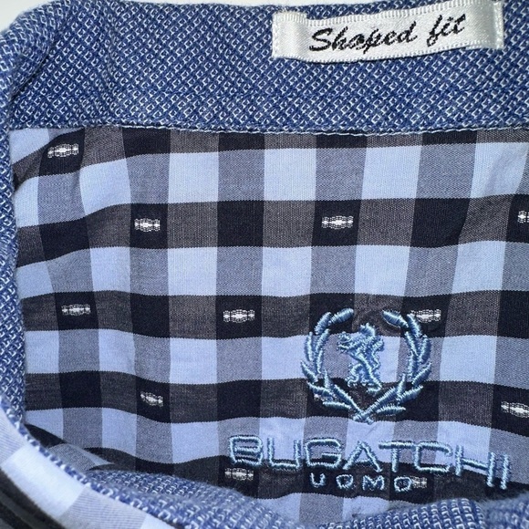 Bugatchi Shaped Fit Flip Cuff Button Shirt size XL - Picture 4 of 10